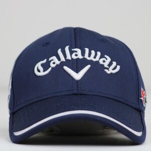 Callaway Golf Hat Navy Blue Adjustable HEX Black Tour X Hot Odyssey Embroidered